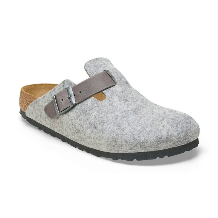 Birkenstock Boston Felt Clog | Light Gray | Narrow - Women's (1026163) - Image 4